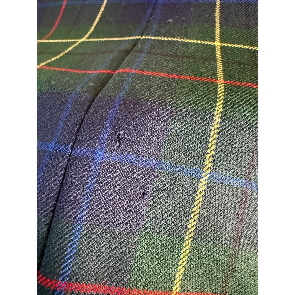Vtg Pendleton Wool Plaid Zip Up Jacket Tartan Blazer Green Blue Red Yellow - Picture 8 of 11